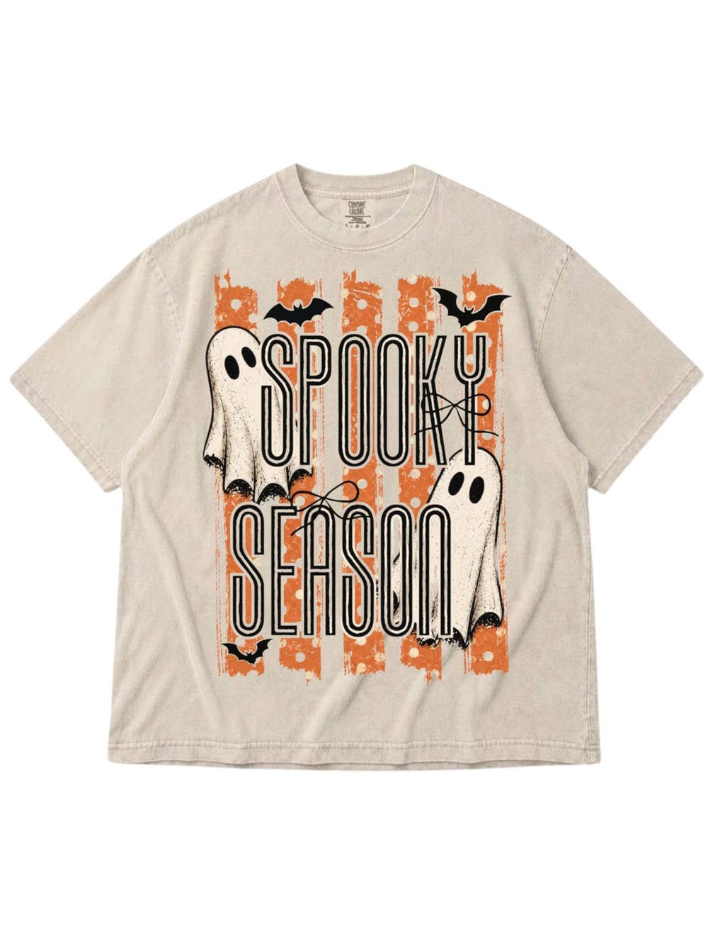 Comfort Colors "Spooky Season" Graphic Tee in Ivory and Orange